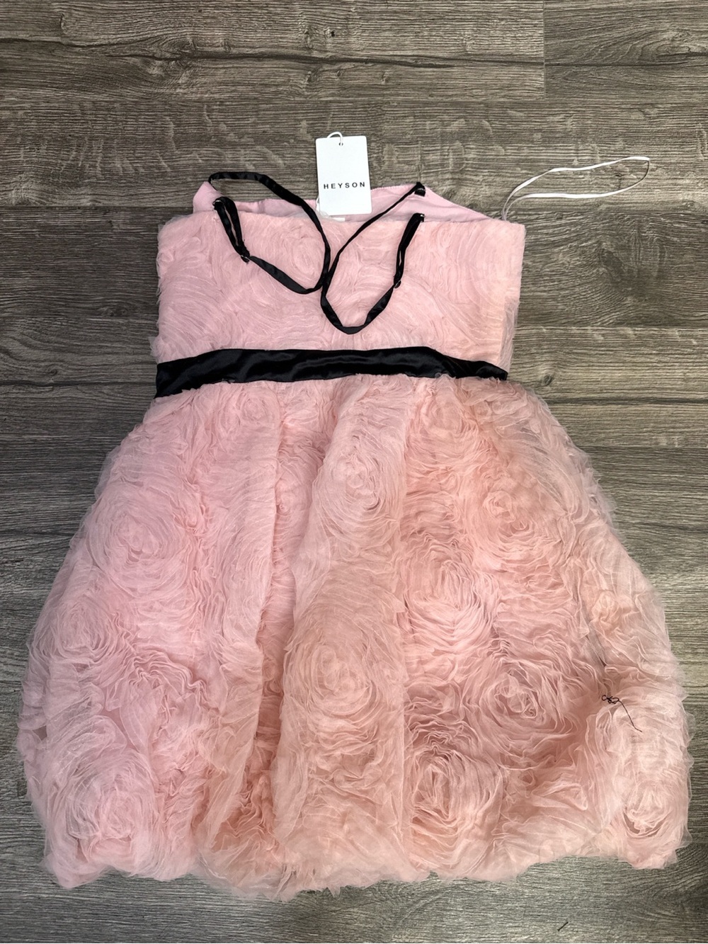 HEYSON Pink Rosette Mesh Dress Coquette Princess Mini Dress Size S NWT - Picture 7 of 7